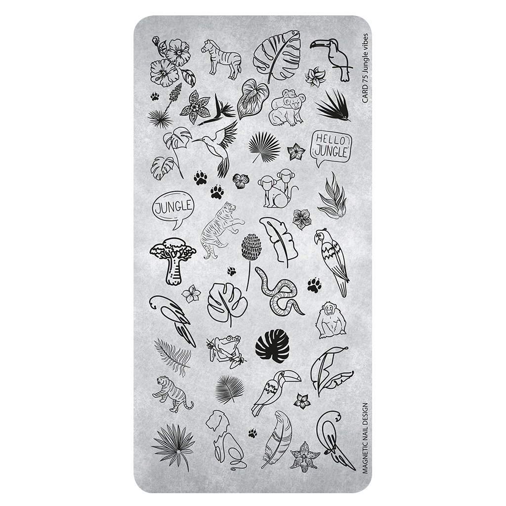 118678 Stamping Plate 75 Jungle Vibes