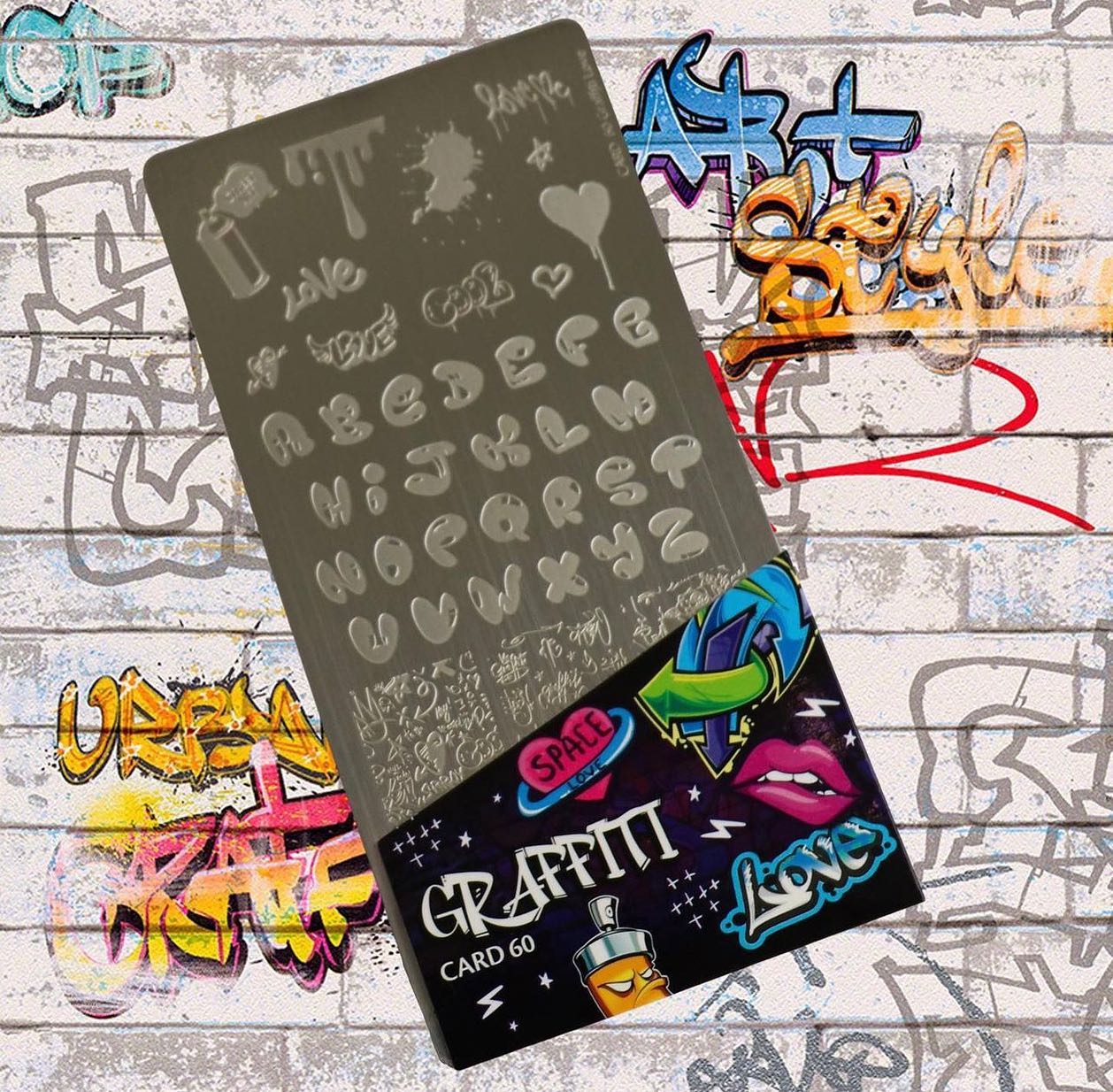 118663 Stamping Plate 60 Graffiti Love