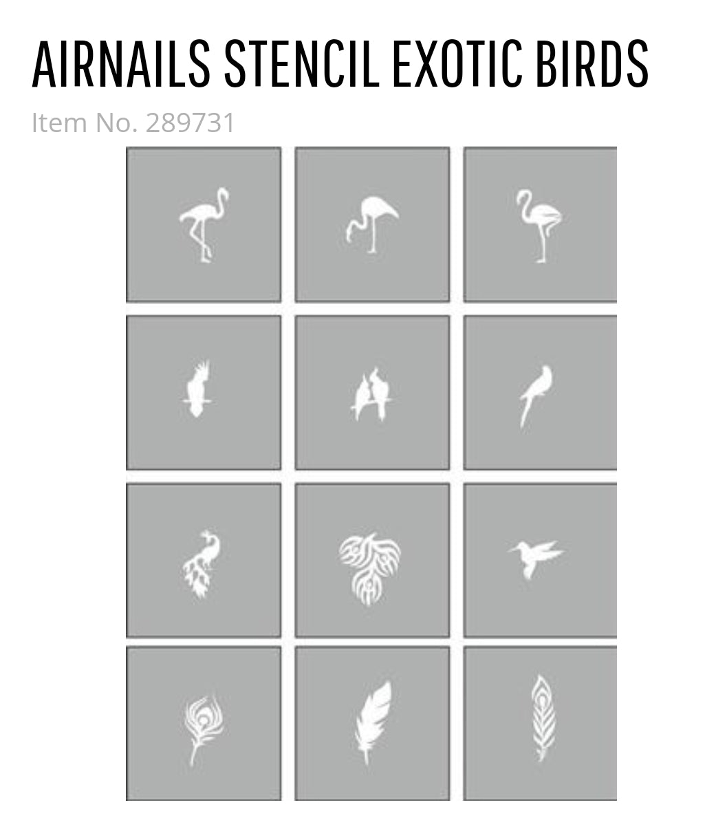 289731 AirNails Masking Collection Exotic Birds