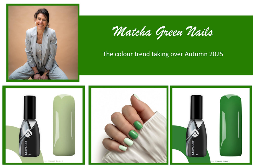 💚 Matcha Green Nails – The colour trend taking over Autumn 2025