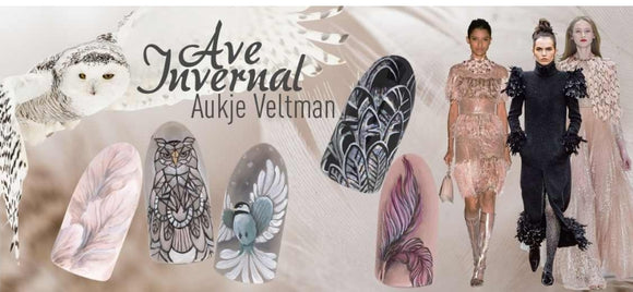 Step by step Ave Invernal by Aukje Veltman from Magnetic Nails Design