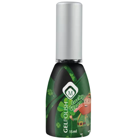 103574 Gelpolish Lucky Green Glitter 15ml (free of TPO)