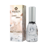 104025 Matte Flakes Silver Top Gel 15ml
