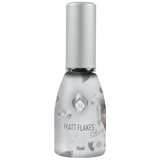 104025 Matte Flakes Silver Top Gel 15ml