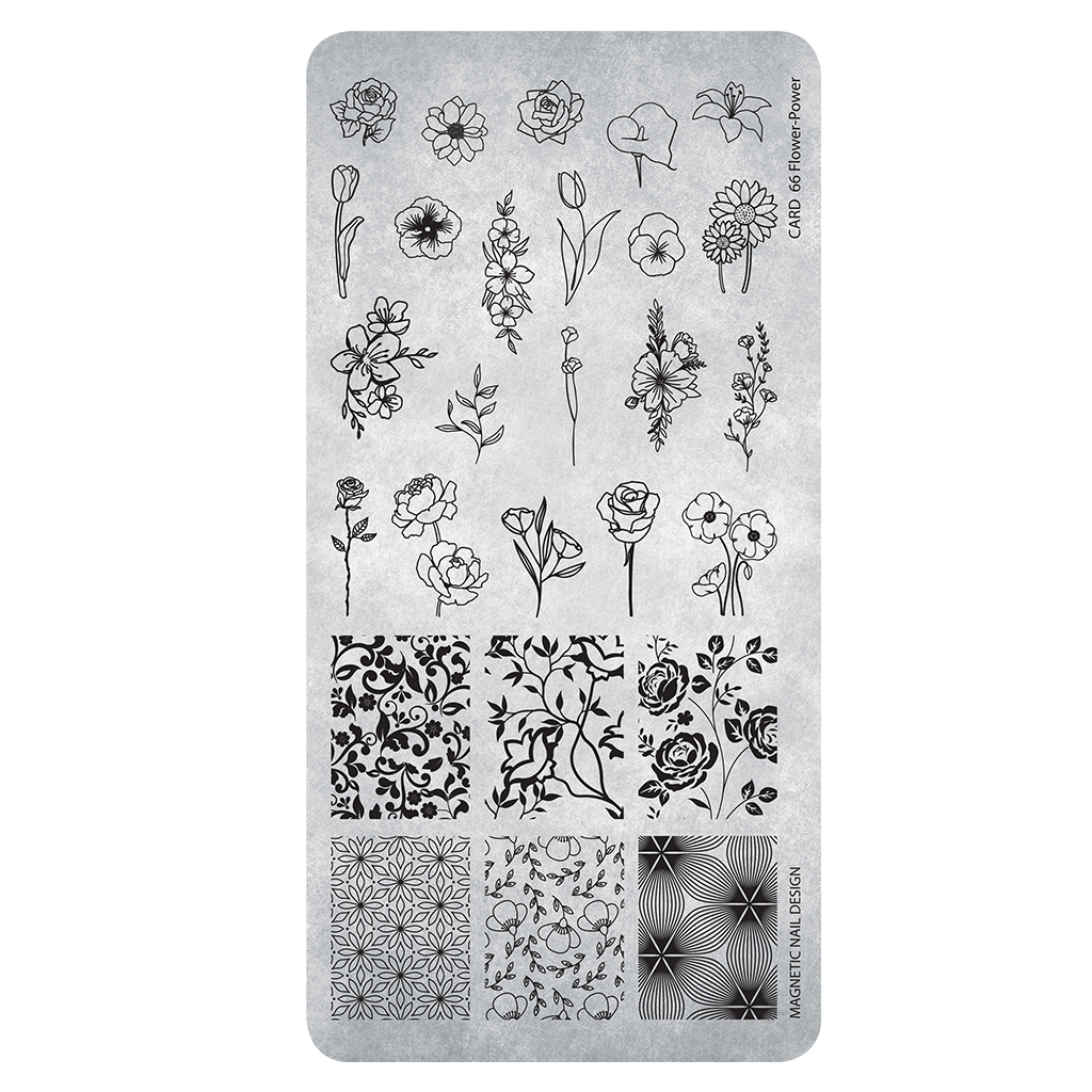 118669 Stamping Plate Flower Power