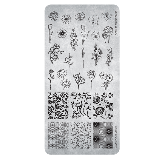 118669 Stamping Plate Flower Power