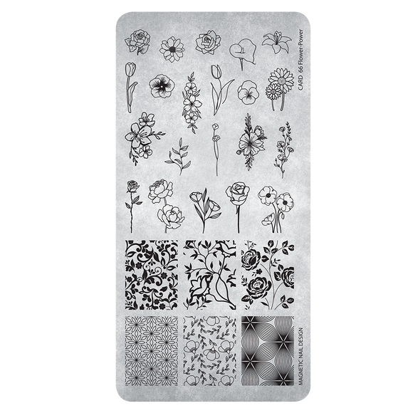 118669 Stamping Plate Flower Power
