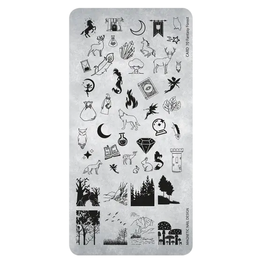 118673 Stamping Plate 70 Fantasy Forrest