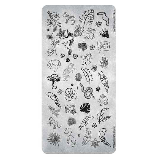 118678 Stamping Plate 75 Jungle Vibes