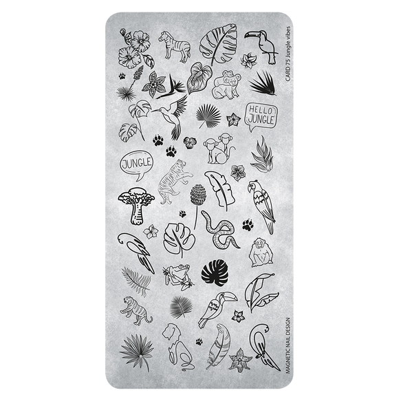 118678 Stamping Plate 75 Jungle Vibes