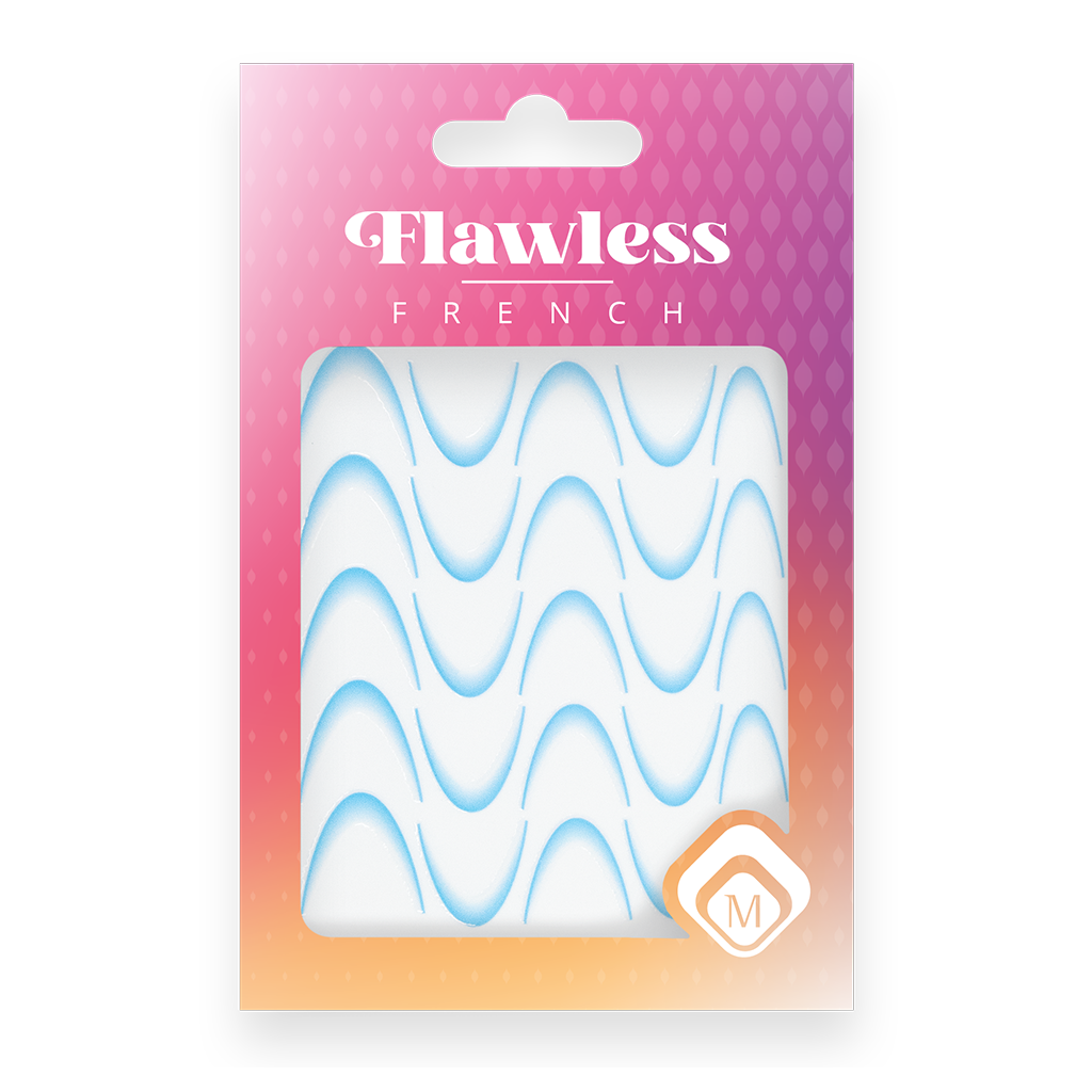118982 Flawless French stickers Blue