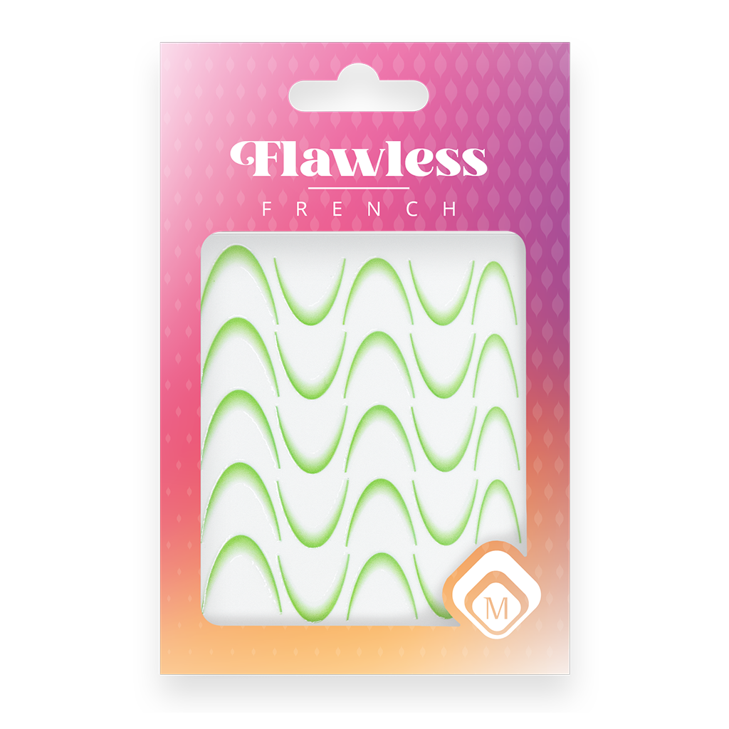 118983 Flawless French stickers Green