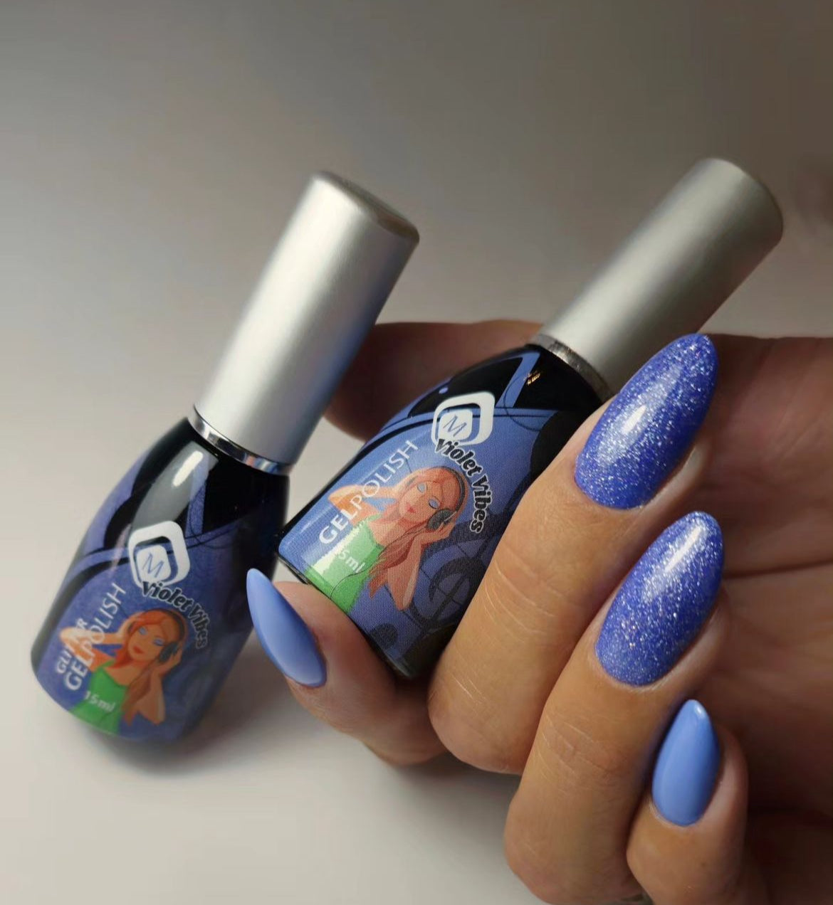 103582 Gelpolish Violet Vibes Glitter 15ml (free of TPO)