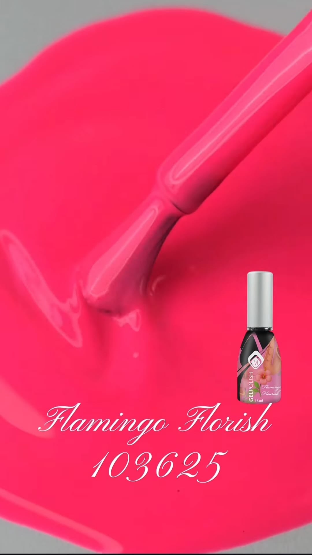 103625 Gelpolish Flamingo Flourish 15ml (free of TPO)