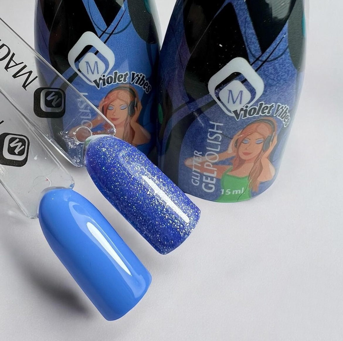 103582 Gelpolish Violet Vibes Glitter 15ml (free of TPO)
