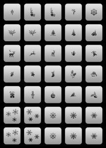 289716  AirNails Stencils Christmas Collection 49pcs