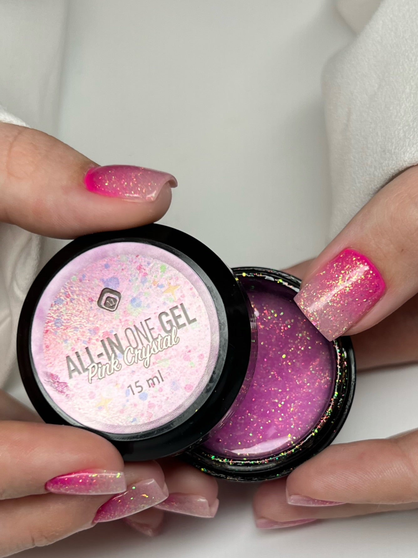 105101 All in One Gel Pink Crystal 15ml