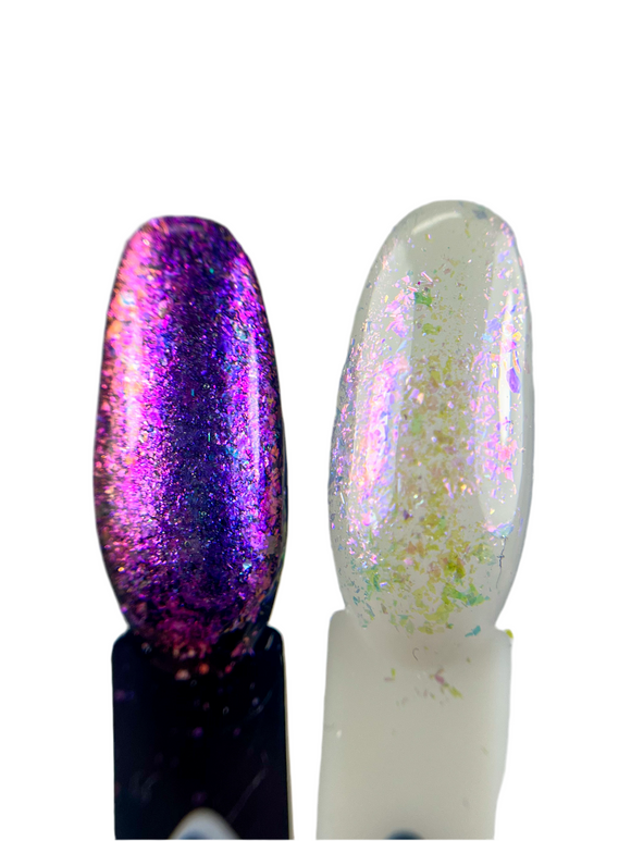 118851 CHAMELEON FLAKES MERMAID PURPLE  GOLD