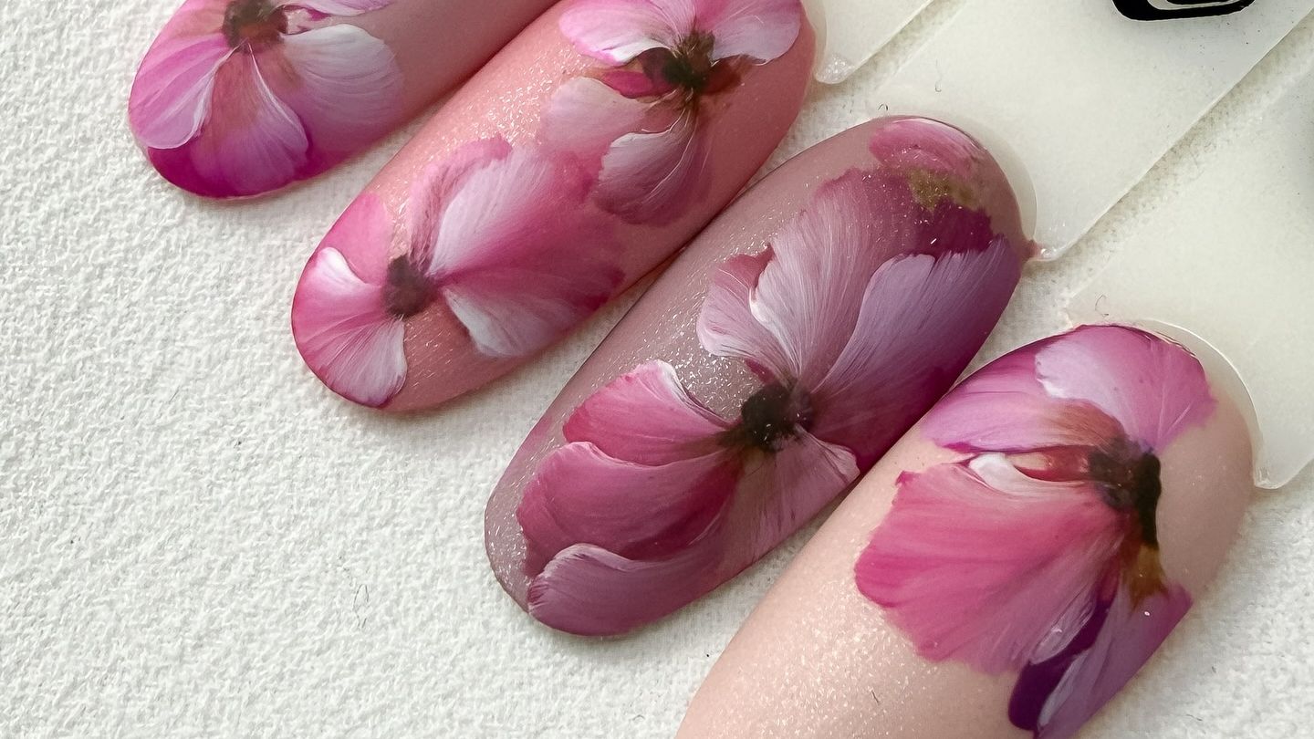 ONLINE Gel Flowers - realistic flowers painting course