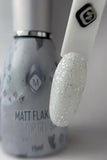 104025 Matte Flakes Silver Top Gel 15ml
