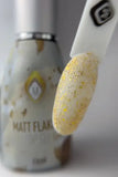104023 Matte Flakes Gold Top Gel 15ml