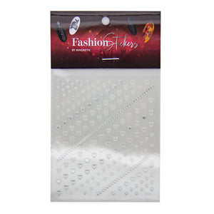 117045 Fashion Stickers Hearts Silver