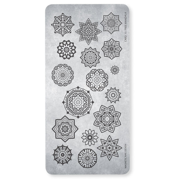 118618 Stamping  Plate 15 Free Mandala