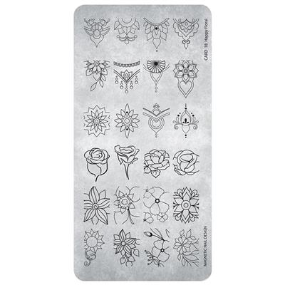 118621  Stamping Plate  18 Happy Floral