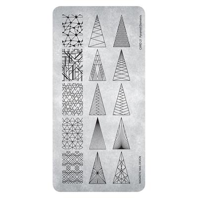 118624 Stamping Plate 21 Pyramid Elements