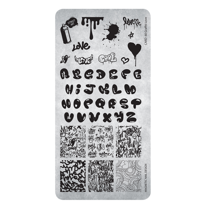 118663  Stamping Plate 60 Graffiti Love