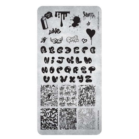 118663  Stamping Plate 60 Graffiti Love