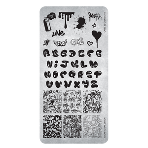 118663  Stamping Plate 60 Graffiti Love