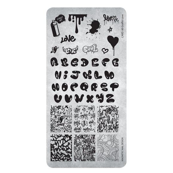 118663  Stamping Plate 60 Graffiti Love