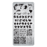 118663  Stamping Plate 60 Graffiti Love