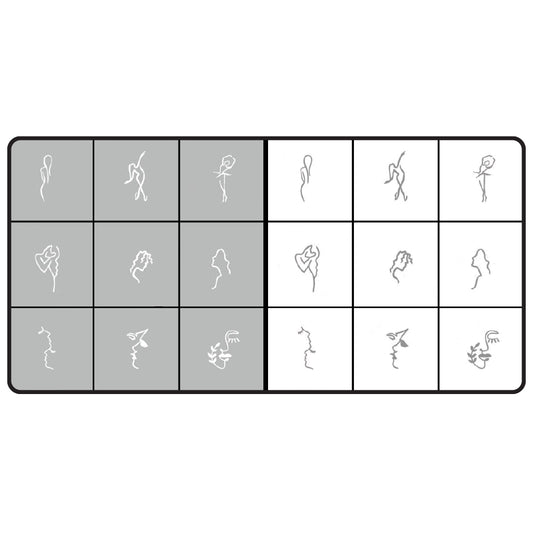 289755 AirNails Stencils Silhouettes