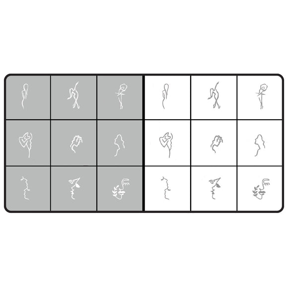 289755 AirNails Stencils Silhouettes