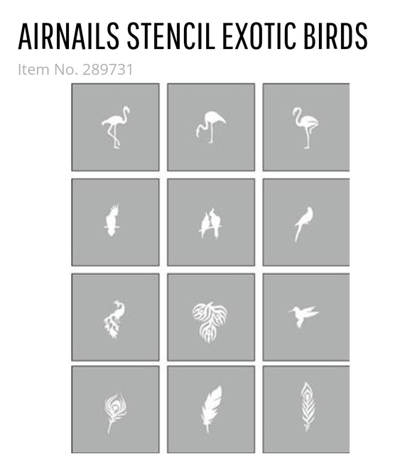 289731 AirNails Masking  Collection Exotic Birds