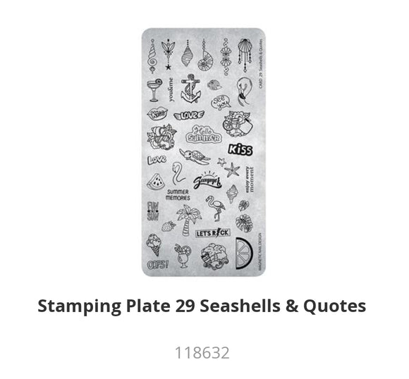 118632 Stamping Plate 29 Seashells and Quotes