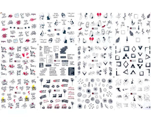 900005 MG - Letters / graphic water decals / sliders 4 pieces