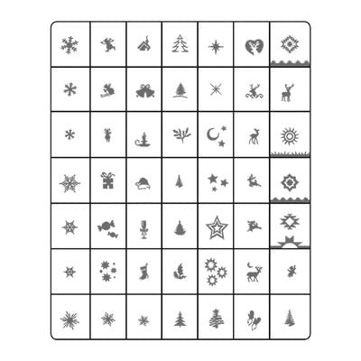 289716  AirNails Stencils Christmas Collection 49pcs