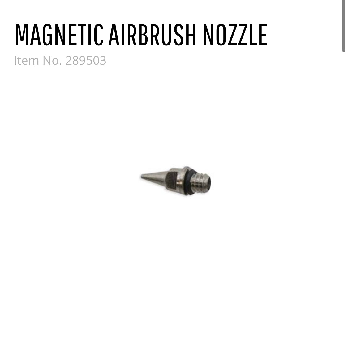 Airbrush nozzle 0.25